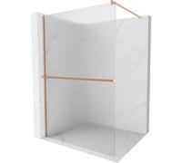 Mexen Kioto+ paroi de douche avec étagère Walk-in 120 x 200 cm, rayures, cuivre brossé - 800-120-121-65-09 37212 5905315247803