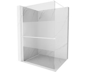 Mexen Kioto+ paroi de douche avec étagère Walk-in 70 x 200 cm, transparent/givré, blanc - 800-070-121-20-35 38104 5905315299796