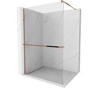 Mexen Kioto+ paroi de douche avec étagère Walk-in 80 x 200 cm, transparent, or rose - 800-080-121-60-00 13933 5907709177895