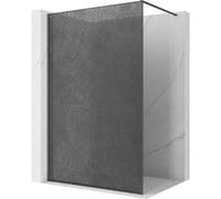 Mexen Kioto paroi de douche Walk-in 100 x 200 cm, crackle graphite 12 mm, gris arme brossé - 800-100-101-66-44-X 99357 5907931033013