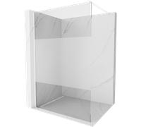Mexen Kioto paroi de douche Walk-in 100 x 200 cm, transparent/givre 8 mm, blanc - 800-100-101-20-35 14226 5907709128859