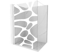 Mexen Kioto paroi de douche Walk-in 110 x 200 cm, vague blanche 8 mm, blanche - 800-110-101-20-97 14274 5907709127562
