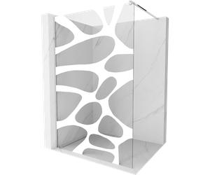 Mexen Kioto paroi de douche Walk-in 110 x 200 cm, vague blanche 8 mm, chrome - 800-110-101-01-97 3070 5907709130005