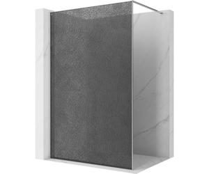 Mexen Kioto paroi de douche Walk-in 120 x 200 cm, crackle graphite 12 mm, chromé - 800-120-101-01-44-X 99299 5907931032436