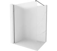 Mexen Kioto paroi de douche Walk-in 140 x 200 cm, givrée 8 mm, gris pistolet brossé - 800-140-101-66-30 38673 5905315243225