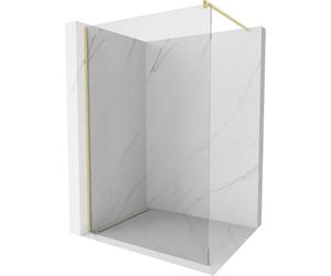 Mexen Kioto paroi de douche Walk-in 55 x 200 cm, transparent 8 mm, or brossé - 800-055-101-55-00 36404 5905315239723