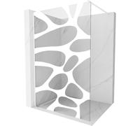 Mexen Kioto paroi de douche Walk-in 70 x 200 cm, vague blanche 8 mm, blanc - 800-070-101-20-97 14270 5907709127524