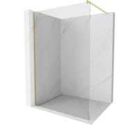 Mexen Kioto paroi de douche Walk-in 75 x 200 cm, transparent 8 mm, or brossé - 800-075-101-55-00 36471 5905315239877