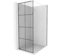 Mexen Kioto paroi de douche Walk-in 80 x 200 cm, grille noire 8 mm, blanche - 800-080-101-20-77 14253 5907709127777