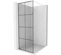 Mexen Kioto paroi de douche Walk-in 90 x 200 cm, quadrillage noir 8 mm, blanc - 800-090-101-20-77 14254 5907709127760