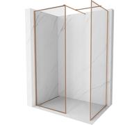 Mexen Kioto-XF écran de douche Walk-in avec cadre 160x100 cm, transparent 10 mm, cuivre brossé - 800-160-202-04-65-100-XF 60954 5905315564986