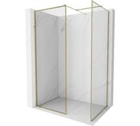 Mexen Kioto-XF paroi de douche attique Walk-in avec cadre 90 x 70 cm, transparent 10 mm, doré - 800-090-202-04-50-070-XF 60788 5905315563323