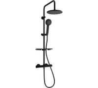 Mexen KT40 ensemble de douche exposé avec pomme de douche et robinet thermostatique, noir - 771504093-70 1992 5907709141889