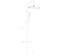 Mexen KX49 ensemble de douche apparent avec pomme de douche et robinet thermostatique, blanc/or - 771504091-25 1965 5907709141674