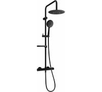 Mexen KX67 ensemble de douche en surface avec pomme de douche et mitigeur thermostatique, noir - 771506791-70 1968 5907709141728