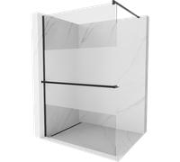 Mexen Kyoto + paroi de douche 100 x 200 cm, noir, verre de 8 mm, plateau et r...
