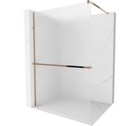 Mexen Kyoto+ paroi de douche 100x200 cm, verre givré 8mm, rampe en or rose