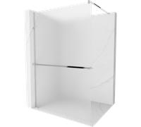 Mexen Kyoto + paroi de douche 120 x 200 cm, verre givré 8 mm, profil chromé, ...