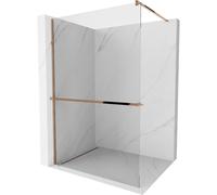 Mexen Kyoto + paroi de douche 70 x 200 cm, or rose, verre transparent 8 mm