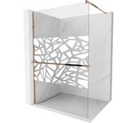 Mexen Kyoto + paroi de douche, 80 x 200 cm, blanc/or rose, verre de sécurité ...