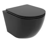 Mexen Lena cuvette WC Rimless avec abattant à descente progressive slim, duroplast, noir mat - 30221085 4305 5907709125797
