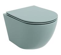 Mexen Lena cuvette wc sans bride avec abattant à descente lente slim, duroplast, vert clair mat - 30224048 16042 5907709156289