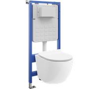 Mexen Lena ensemble encastré WC cadre Tex Slim avec cuvette WC et abattant à fermeture lente, blanc - 610030224000 101177 5907931045528