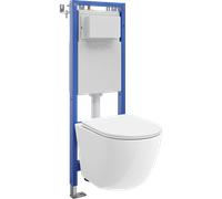 Mexen Lena ensemble encastré WC châssis étroit, d'angle Tex W avec cuvette WC Tornado et abattant à fermeture douce, blanc 101227 5907931046020