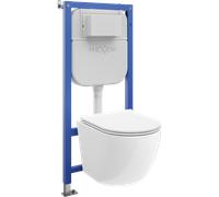 Mexen Lena ensemble encastré WC châssis Tex E avec cuvette WC et abattant à descente lente, blanc - 610930220500 101204 5907931045795