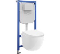 Mexen Lena ensemble encastré WC châssis Tex E avec cuvette WC et abattant à fermeture douce, blanc - 610930220200 101188 5907931045634