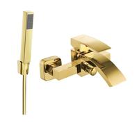 Mexen Libra R77 robinet de bain avec ensemble de douche, doré - 74513R77-50 5548 5907709187719