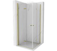 Mexen Lima Duo cabine de douche pliante 100 x 100 cm, transparent, dorée - 856-100-100-50-00-02 5167 5907709182301