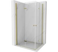 Mexen Lima Duo cabine de douche pliante 100 x 90 cm, transparent, or - 856-100-090-50-00-02 13269 5907709164949