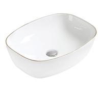 Mexen Lita Lavabo sur plan 49 x 37 cm, blanc/or - 22124905 2247 5907709191372
