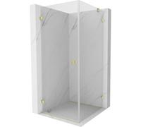 Mexen Lunar-B cabine de douche à charnière gauche 80 x 80 cm, transparent, or brossé - 832-080-080-55-00-L 64786 5905315456151