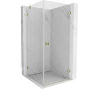 Mexen Lunar-B cabine de douche battante droite 80 x 80 cm, transparent, dorée - 832-080-080-50-00-P 64930 5905315457592