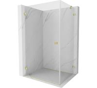 Mexen Lunar-B cabine de douche pivotante gauche 100 x 90 cm, transparent, or brossé - 832-100-090-55-00-L 64794 5905315456229
