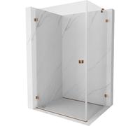 Mexen Lunar-B cabine de douche pivotante gauche 100 x 90 cm, transparent, or rose - 832-100-090-60-00-L 64823 5905315456380