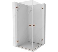 Mexen Lunar-B Duo cabine de douche pivotante 70 x 70 cm, transparent, or rose - 832-070L-070P-60-00 66640 5905315453921