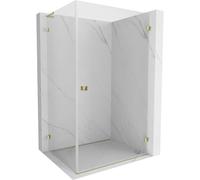 Mexen Lunar-B L cabine de douche pivotante droite 100 x 90 cm, transparente, dorée - 832L-100-090-50-00-P 67103 5905315460868