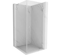 Mexen Lunar-B L cabine de douche pivotante droite 80 x 80 cm, transparent, nickel brossé - 832L-080-080-97-00-P 67141 5905315461919