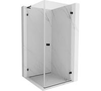 Mexen Lunar-B L cabine de douche pivotante droite 80 x 80 cm, transparent, noire - 832L-080-080-70-00-P 67235 5905315461599