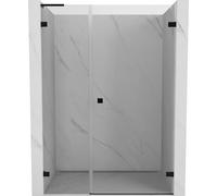 Mexen Lunar-B L Porte de douche pivotante 110 x 200 cm, transparente, noire, ...