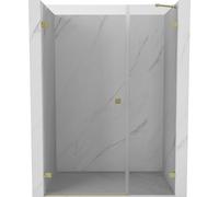 Mexen Lunar-B Porte de douche pivotante 140 x 200 cm gauche, or, verre trempé