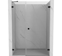 Mexen Lunar-B porte de douche pivotante droite 145 cm, transparentes, noires - 832S-145-050-70-00-P 69728 5905315526342