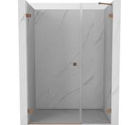 Mexen Lunar-B porte de douche pivotante gauche 110 cm, transparent, cuivre brossé - 832S-110-050-65-00-L 69205 5905315525192