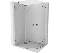 Mexen Lunar cabine de douche demi-circulaire battante gauche 100 x 90 cm, transparent, gris canon brossé - 833-100L-090P-66-00 61799 5905315410504