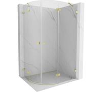 Mexen Lunar cabine de douche en quadrant à charnière droite 90 x 70 cm, transparent, or brossé - 833-090P-070L-55-00 61851 5905315411426