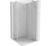Mexen Lunar cabine de douche pentagonale pivotante droite 90 x 90 cm, transparent, chrome - 831-090P-090L-01-00-P 62587 5905315414748