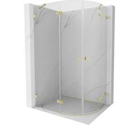 Mexen Lunar cabine de douche quart de cercle pivotante gauche 100 x 90 cm, transparent, or brossé - 833-100L-090P-55-00 61769 5905315410023